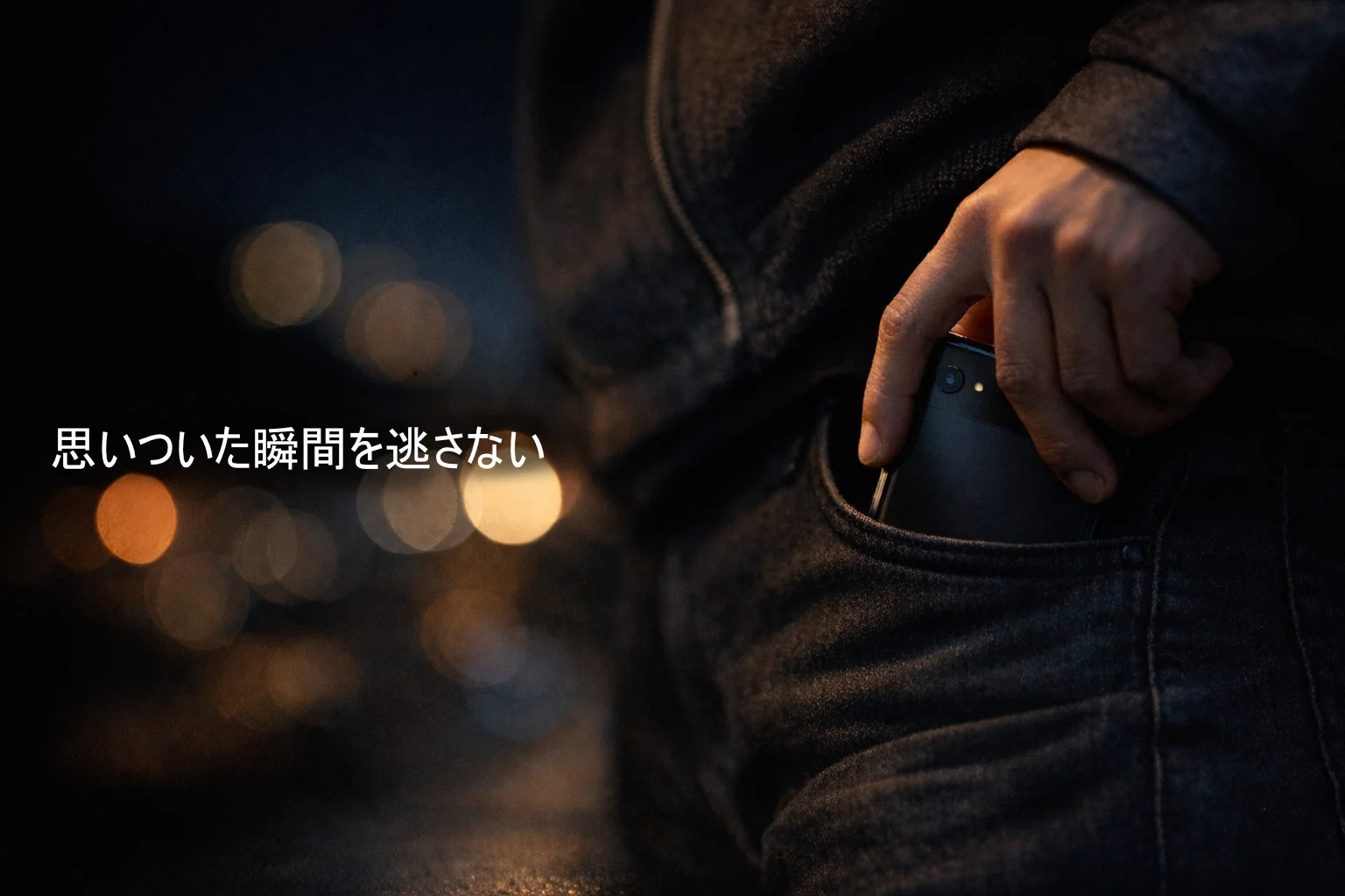 電源ボタンの長押しからVoxmentの録音を開始する利用イメージ